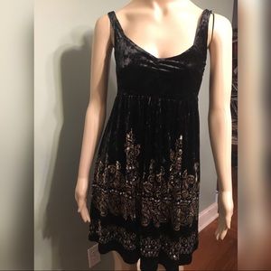 Free People velvet black dress